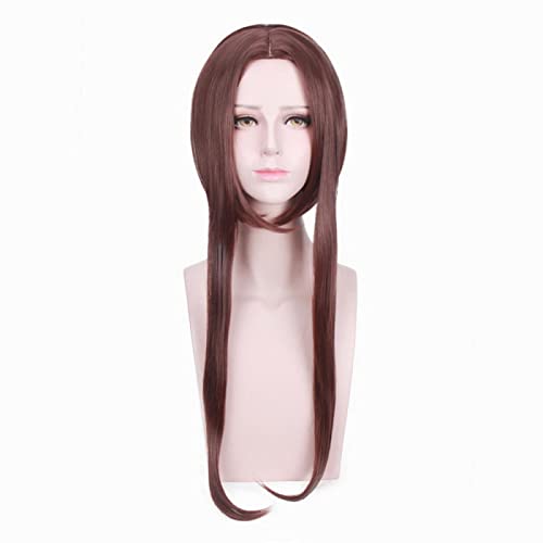 5v5 Arena Game Arena of Valor Middle Part Dark Brown Cosplay Wig Costume Synthetic Hair Layered Costume Party Wigs For Halloween von RUIRUICOS