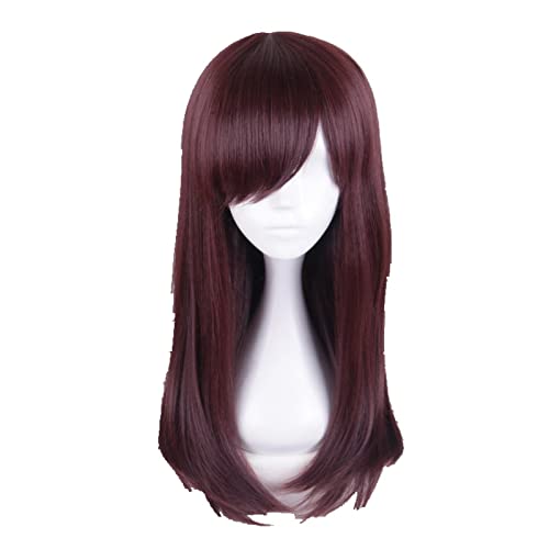 65cm D.Va Cosplay Wig OW 0verwatch Game Play Long Straight Auburn Wigs For Women Halloween Costume Hair von RUIRUICOS