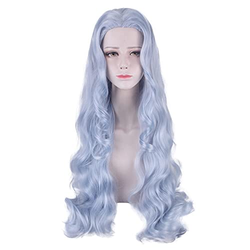 Anime 2020 Fashion Anime My Hero Academy Hero Eri Chisaki Cosplay Wig Woman Gray Synthetic Hair Long Blue Wavy Wigs 80cm von RUIRUICOS