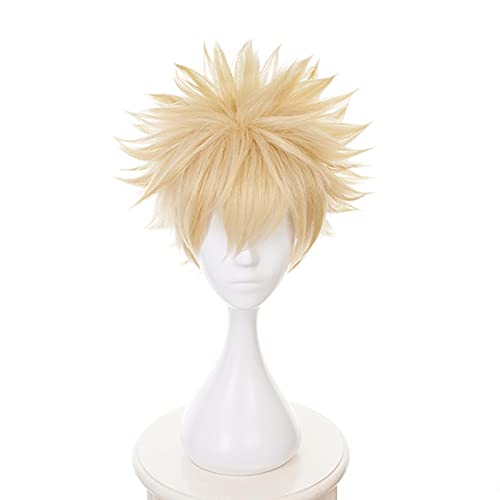 Anime Bakugou Katsuki Wig Short Heat Resistant Cosplay Costume Wig von RUIRUICOS