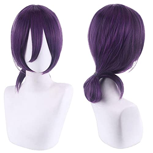 Anime Chainsaw Man Bomb Devil Lady Reze Cosplay Wig Dark Purple Heat Resistant Fiber Hair Wig Cap Halloween Party Girl Women Wig von RUIRUICOS