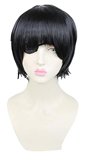 Anime Chainsaw Man Himeno Cosplay Wig Short Black Wig Pirate Anime Single Heat-resistant Fiber Hair with Wig Cap von RUIRUICOS