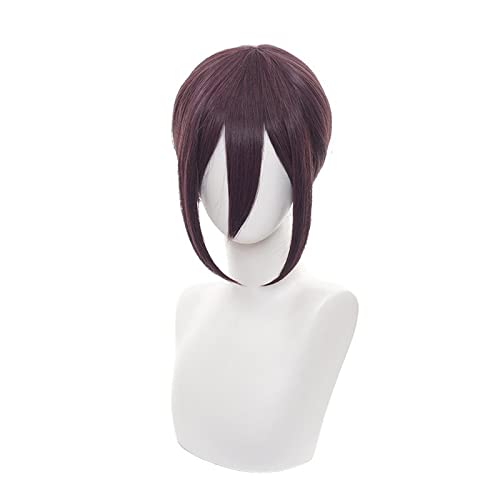 Anime Chainsaw Man Reze Cosplay Dark Purple Wig Heat-resistant Fiber Hair + Wig Cap Halloween Party Role Play Girls Women von RUIRUICOS