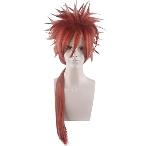 Anime Final Fantasy VII Remake Reno Cosplay Wig Orange Red Long Styled Halloween Costume Synthetic Wigs For Party 75cm von RUIRUICOS