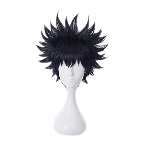 Anime Fushiguro Megumi Jujutsu Kaisen Black Blue Short Wig Cosplay Synthetic Hair Halloween Costume Party Wigs For Men Perucas von RUIRUICOS