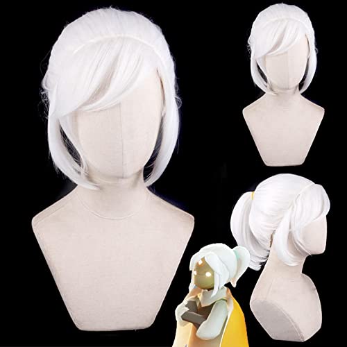 Anime Game Hatake Kakashi White Cosplay Wig Synthetic Hair Halloween Costume Party Play Wigs OneSize white11 von RUIRUICOS