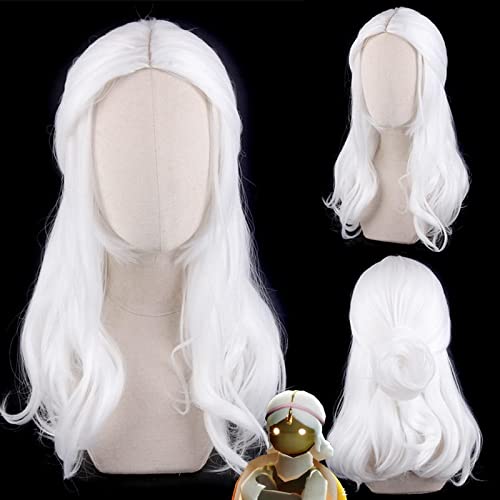 Anime Game Hatake Kakashi White Cosplay Wig Synthetic Hair Halloween Costume Party Play Wigs OneSize white14 von RUIRUICOS