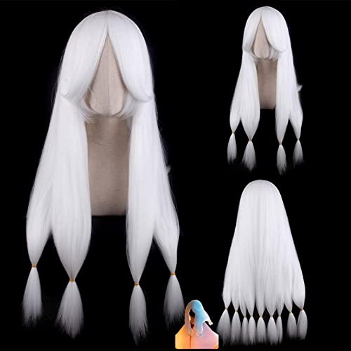 Anime Game Hatake Kakashi White Cosplay Wig Synthetic Hair Halloween Costume Party Play Wigs OneSize white5 von RUIRUICOS