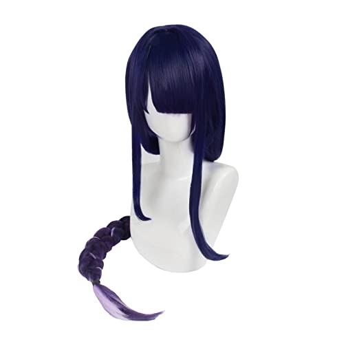 Anime Game Raiden Shogun Genshin Impact Project Cosplay Wig Synthetic Hair Purple Halloween Party Ponytail Wigs Peruca von RUIRUICOS