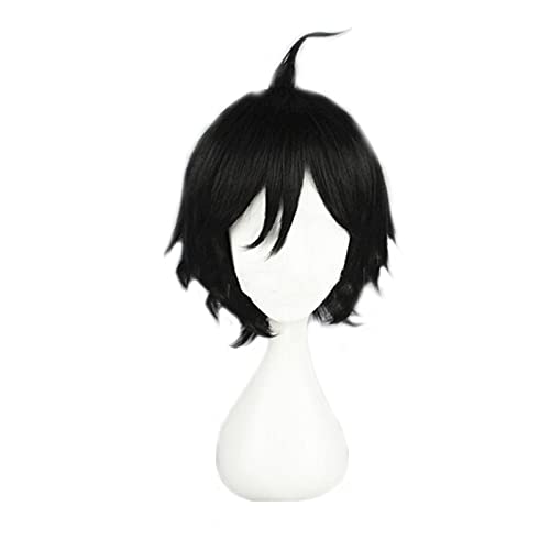 Anime Haikyuu!! Karasuno Tadashi Yamaguchi Black Short Fake Hair High School Volleyball Club Halloween Party Costume Cosplay Wig von RUIRUICOS