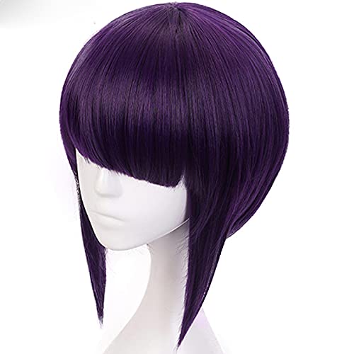 Anime Jirou Kyouka Cosplay Wig Short Purple Wig Boku no Hero Academia Heat-resistant Fiber Hair + Wig Cap Party von RUIRUICOS