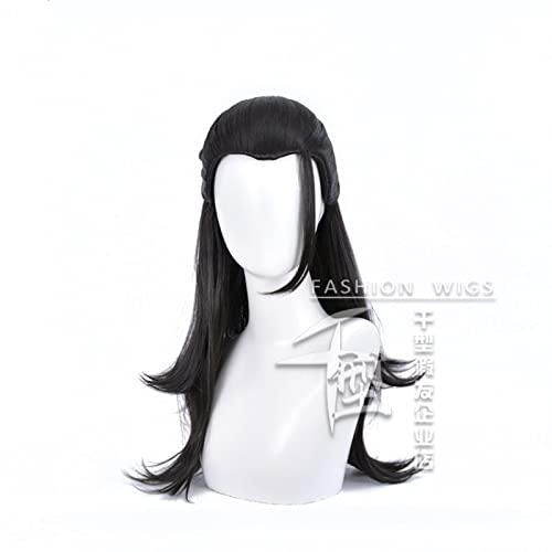 Anime Jujutsu Kaisen Getou Suguru Long Black Hair Men Cosplay Wig + Wig Cap Synthetic Halloween Party Props Costume Wig von RUIRUICOS