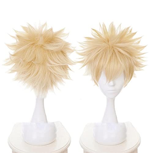 Anime Katsuki Bakugo Cosplay Wig Short Wig Boku no Hero Academia Heat-resistant Fiber Hair + Wig Cap Party Men von RUIRUICOS