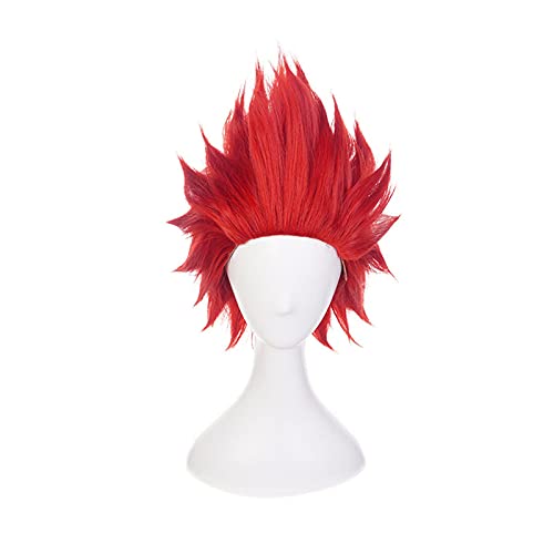 Anime Kirishima Eijiro Cosplay Red Wig Boku no Hero Academia Heat-resistant Fiber Hair + Wig Cap Party Men von RUIRUICOS