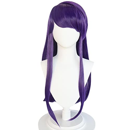 Anime Komi Can't Communicate Shouko Komi Cosplay Wig Long Purple Hair Heat Resistant Fiber Hair + Wig Cap Halloween Girls von RUIRUICOS