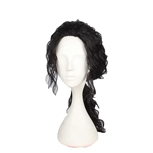 Anime Michael Jackson Long Black Curly Wig Cosplay Costume Hair MJ Role Play Wigs von RUIRUICOS