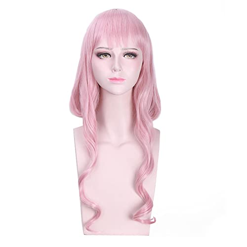 Anime Miracle Nikki Cosplay Wig Halloween Costume Pink Long Layered Party Play Wigs For Women von RUIRUICOS