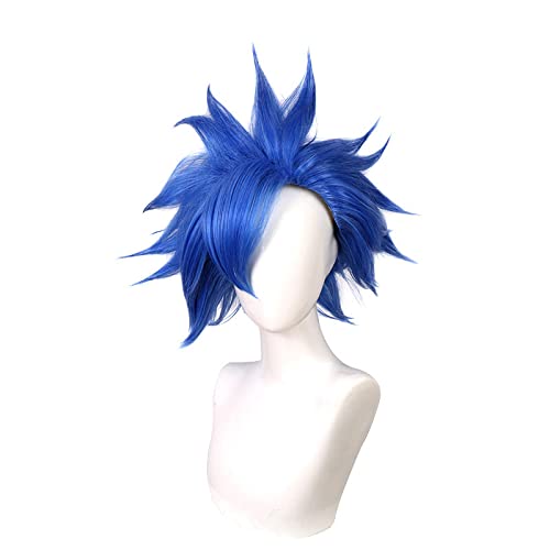 Anime SK8 the Infinity Adam Shindo Ainosuke Cosplay Wig Blue SK Eight Short Wig Heat-resistant Fiber Hair + Wig Cap Men Women von RUIRUICOS