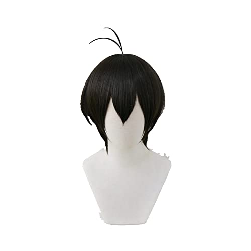 Anime SK8 the Infinity Miya Cosplay Wig SK Black Short Wig Heat-resistant Fiber Hair + Wig Cap Carnival Party Role Play Men von RUIRUICOS