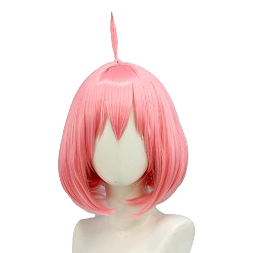 Anime SPY×FAMILY Ania Foger Pink Short Cosplay Wig for Unisex Adult Kids Halloween Party Cosplay Props Hair Net von RUIRUICOS