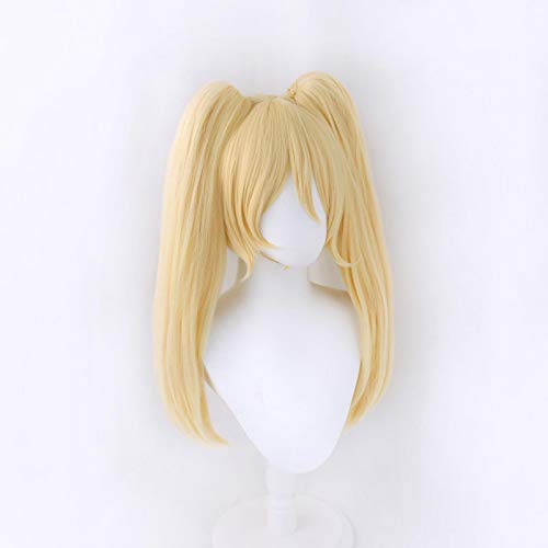 Anime Saionji Hiyoko Cosplay Wig Long Blonde Ponytails Synthetic Hair + Wig Cap Party Role Play von RUIRUICOS