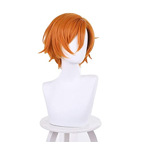 Anime Sasaki Shuumei Orange Short Wig Sasaki and Miyano Cosplay Wig for Men Women Synthetic Fiber Hair with Wig Cap for Party von RUIRUICOS