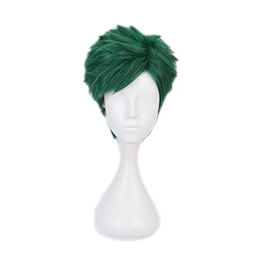 Anime Twisted Wonderland Trey Clover Green Short Cosplay Wig Synthetic Hair Men Women Halloween Costume Party Wigs Adult von RUIRUICOS