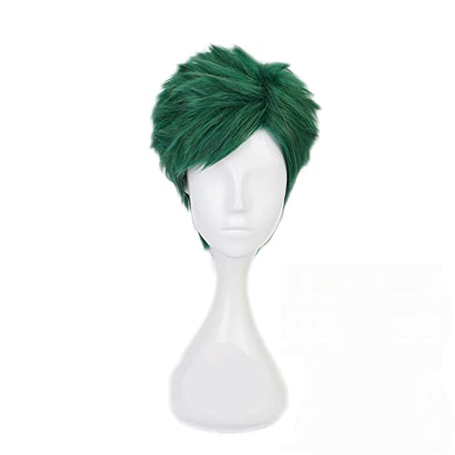 Anime Twisted Wonderland Trey Cosplay Green Short Wig + Wig Cap Synthetic Hair Halloween Party Props Men von RUIRUICOS