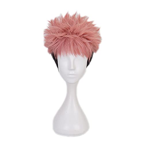 Anime Yuji Itadori Jujutsu Kaisen Pink Black Ombre Short Wig Cosplay Synthetic Hair Halloween Costume Party Wigs For Men Perucas OneSize pinkblackombre2 von RUIRUICOS