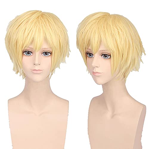 Aph Axis Powers Hetalia Wig Cosplay Costume Arthur Kirkland Short Fluffy Layered Heat Resistance Synthetic Hair Ivan Bragins Wig 002-14 von RUIRUICOS