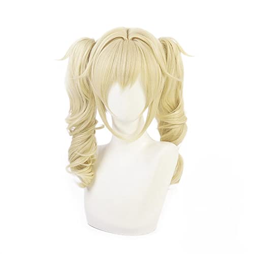 Barbara Cosplay Genshin Impact Cosplay 50cm Christmas Blond Golden Wig Cosplay Anime Cosplay Heat Resistant Synthetic Wigs von RUIRUICOS