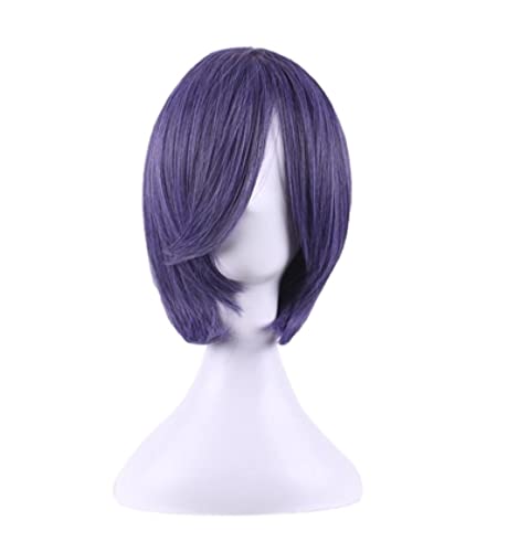 Black Butler Ciel Phantomhive Short Purple Cosplay Wig Synthetic Hair Halloween Costume Party Play Wigs von RUIRUICOS