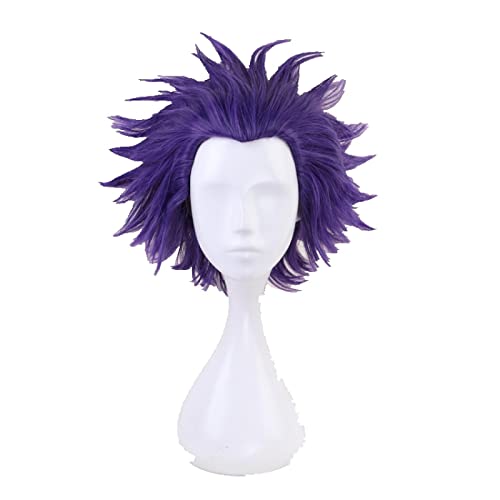 Boku no Hero Academia Shinsou Hitoshi Wig Cosplay Costume Men Women Short Purple Hair Halloween Wigs + Wig Cap von RUIRUICOS