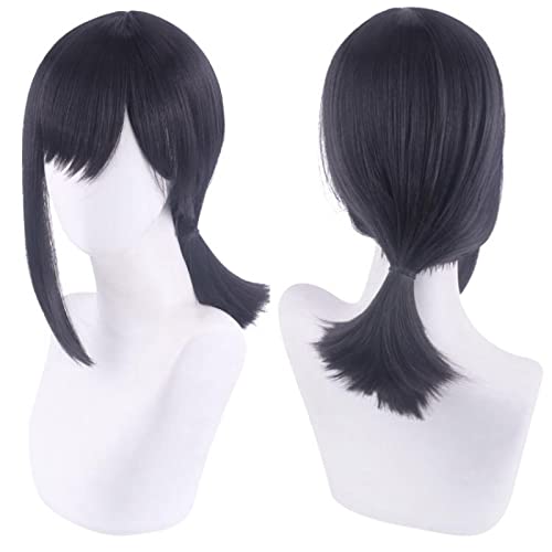 Chainsaw Man Higashiyama Kobeni Cosplay Black Wig Heat-resistant Fiber Hair + Wig Cap Halloween Party Role Play von RUIRUICOS