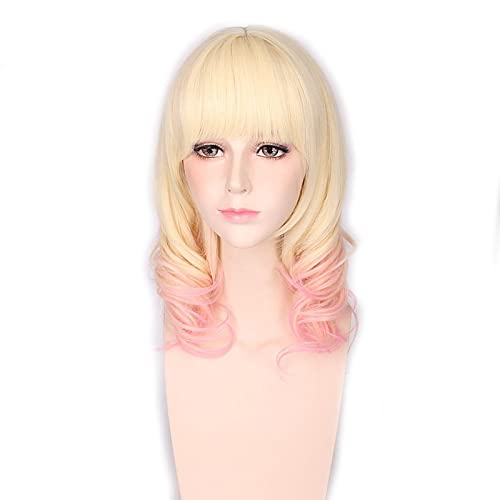 DIABOLIK LOVERS MORE BLOOD Komori Yui Short Wavy Ombre Cosplay Wig Synthetic Hair Halloween Costume Party Anime Wigs For Women OneSize 585 von RUIRUICOS