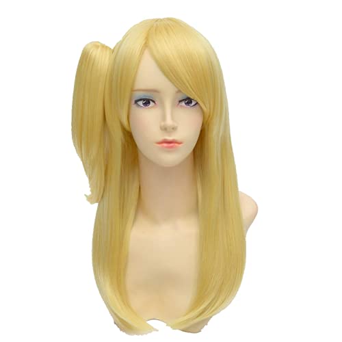 Fairy Tail Lucy Heartfilia Straight Golden Cosplay Wig Synthetic Hair Perucas Halloween Costume Party Play Wigs For Women von RUIRUICOS