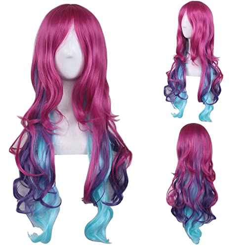 Fashion Cheap Long Wavy Harajuku ita Wig Cosplay Costume Synthetic Hair Ombre Wigs For Women von RUIRUICOS