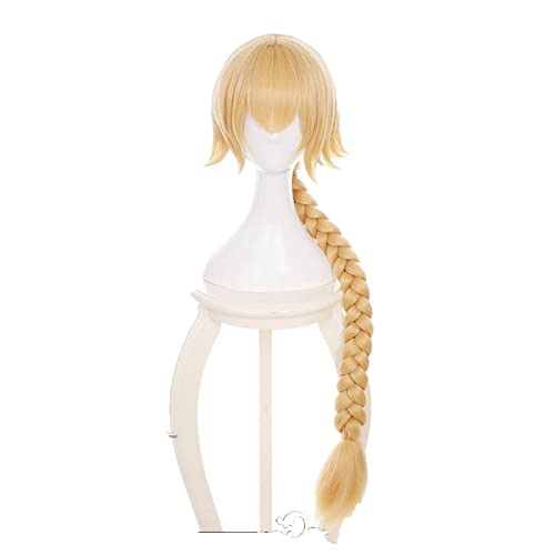 Fate Grand Order Ruler Golden Blonde Long Braiding Hair Wig Cosplay Costume Synthetic Halloween Party Wigs For Women von RUIRUICOS