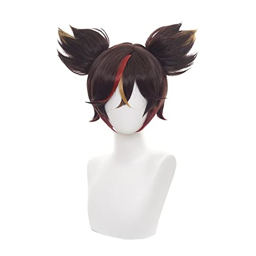 Genshin Impact Cosplay Xinyan Wig Cosplay Costume Brown Gradient Heat Resistant Synthetic Hair Anime Wigs von RUIRUICOS