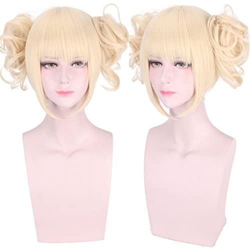 Himiko Toga Cosplay Wig My Hero Academy Costume Play Wigs Halloween Light Blonde Anime Hair von RUIRUICOS