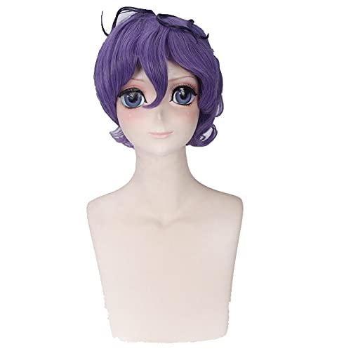 IB Garry Little Wavy Purple Heat Resistant Synthetic Hair cos Short Cosplay Anime Wig + Wig Cap von RUIRUICOS