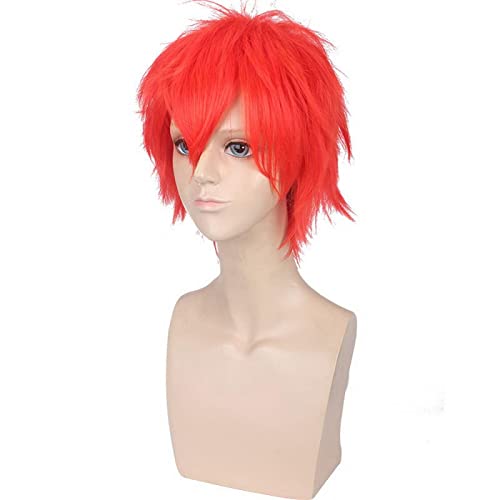 IDOLiSH7 Cosplay Wig Costume Synthetic Hair YOTSUBA TAMAKI NANASE RIKU KUJO TENN TAKANASHI TSUMUGI Party Wigs For Men Women OneSize Red von RUIRUICOS