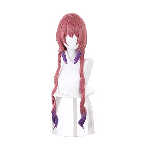 Iruru Cosplay Wig Anime Miss Kobayashi's Dragon Maid Long Pink Red Hair Heat-resistant Fiber Hair+Wig Cap Halloween Party von RUIRUICOS