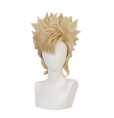 JOJO's Bizarre Adventure Caesar Anthonio Zeppeli Cosplay Blond Wig Heat-resistant Fiber Hair + Wig Cap Party Anime Props Men von RUIRUICOS