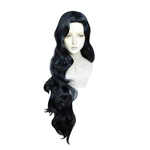 JoJo's Bizarre Adventure Cosplay Yamagishi Yukako Wigs 120cm Black Long Big Wavy Hair + Wig Cap von RUIRUICOS