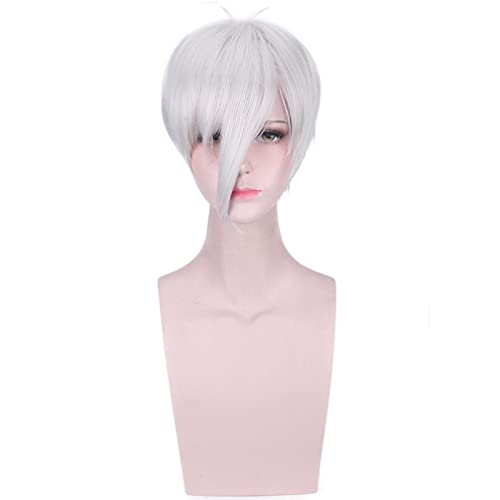 Land of the Lustrous Antarcticite Wig Cosplay Costume Houseki no Kuni Women Men Short Synthetic Hair Party Play Wigs von RUIRUICOS