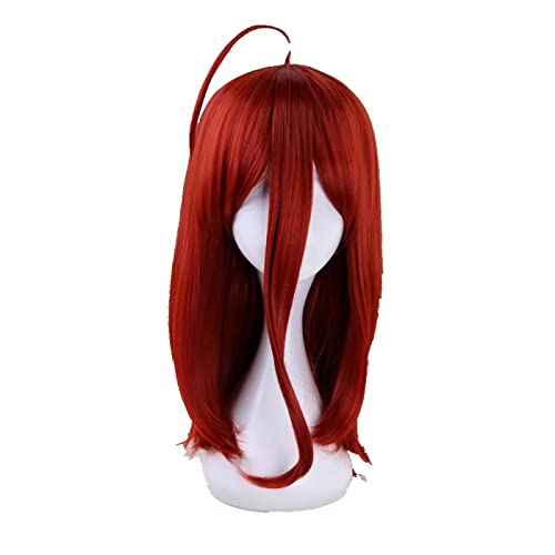 Land of the Lustrous Red Cosplay Wig Houseki no Kuni Cinnabar Costume Synthetic Hair Cap 45cm von RUIRUICOS