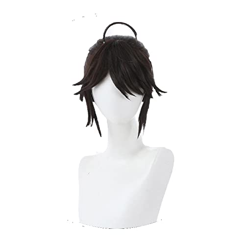 Luca Balsa Cosplay Wig Identity V Dark Brown Ponytail Hair Heat-resistant Fiber Hair + Wig Cap Party Halloween Role Play von RUIRUICOS