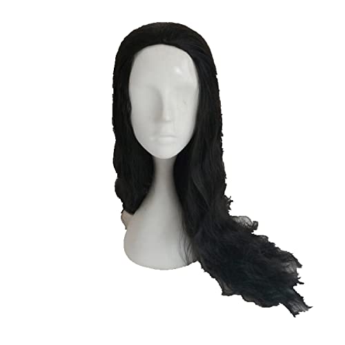 Moana Long Curly Black Synthetic Hair Perucas Cosplay Wig Halloween Costume Party Play Wigs For Women High Temperature Fiber von RUIRUICOS