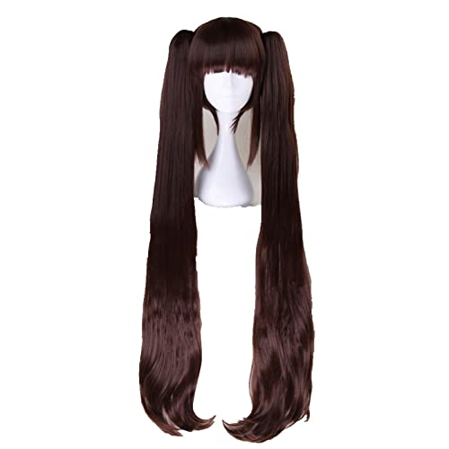 NEKOPARA Chocolat Vanilla Kawaii Long Ponytails Light Pink Brown Cosplay Wig +Wig cap OneSize Chocolat von RUIRUICOS